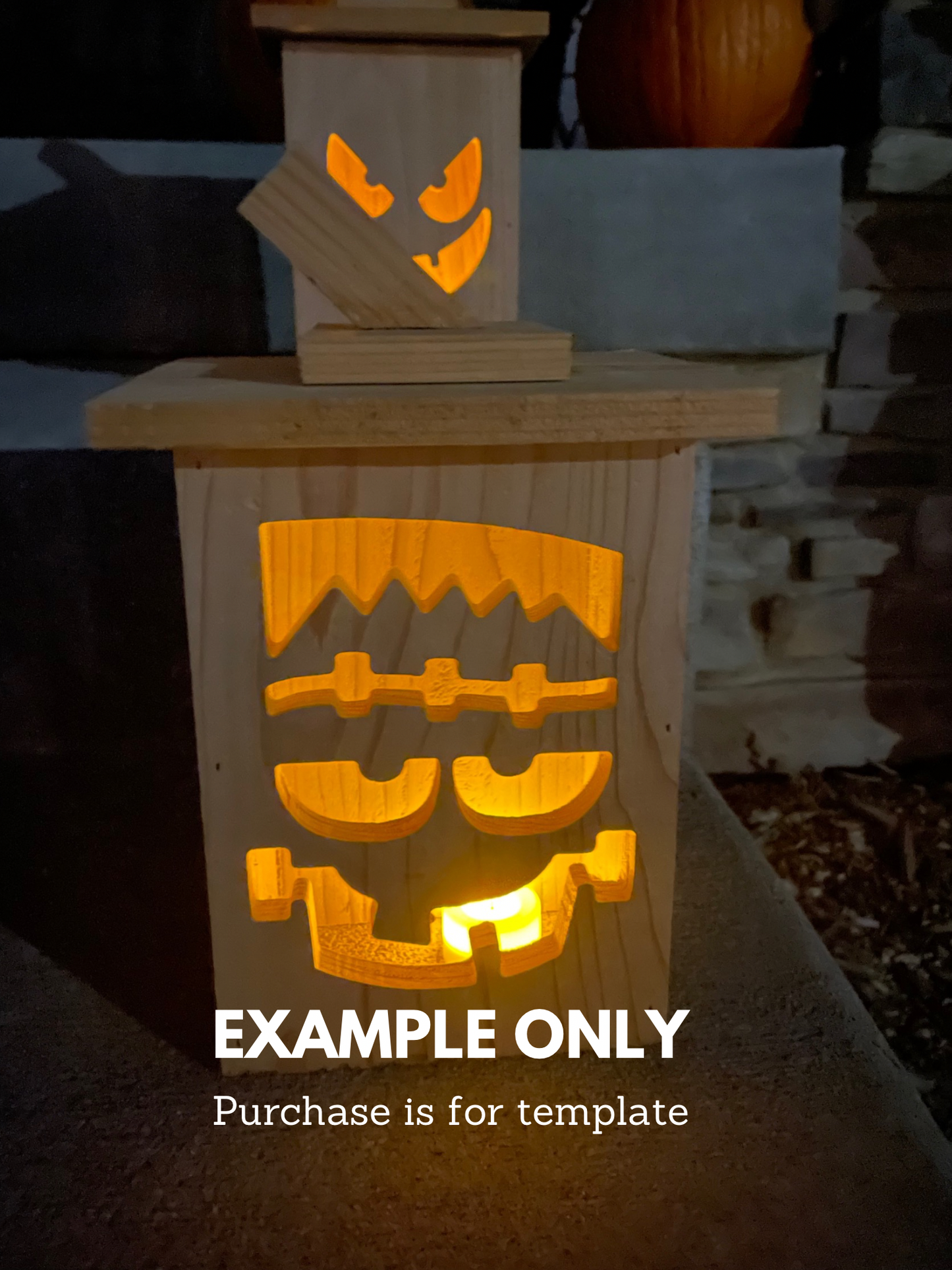 Frankenstein Face - Wooden Monster Face Template (Single Template)