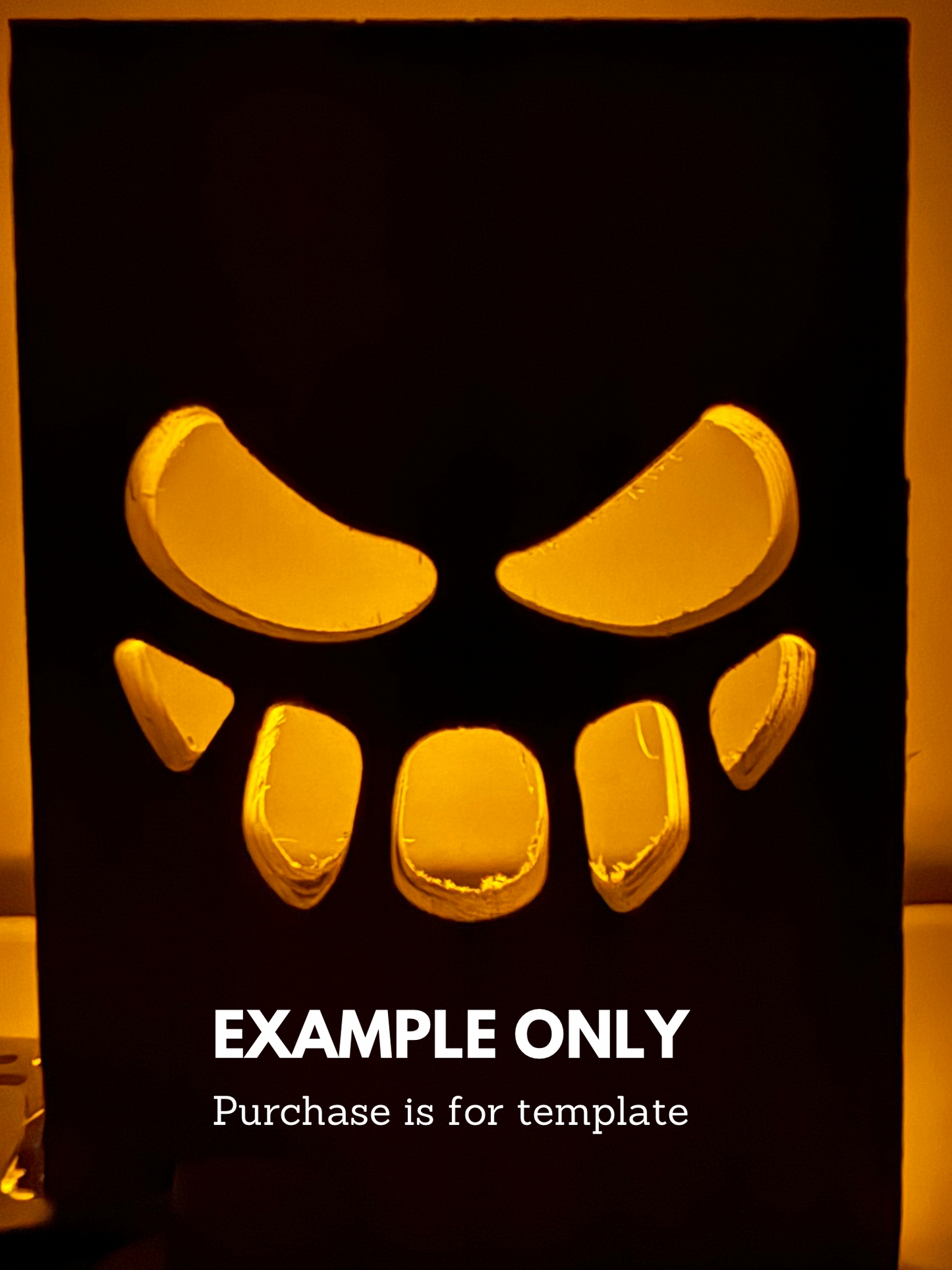 Ghoul Jack-O-Lantern Face Set Templates (3 Pack)