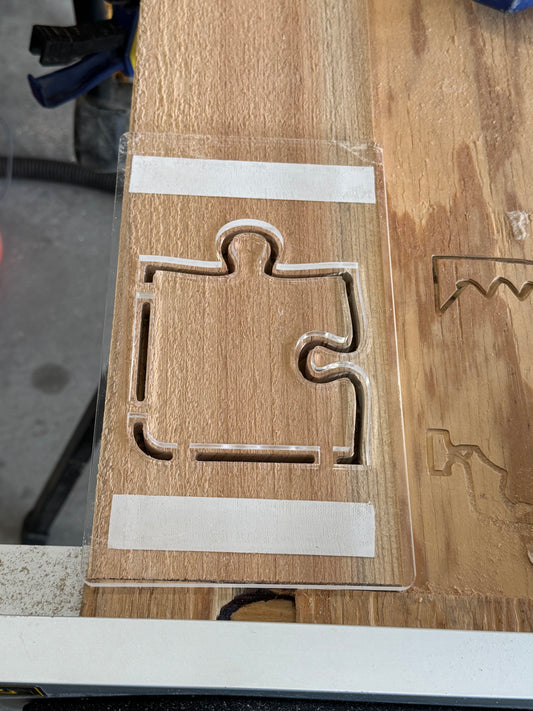 Puzzle Coaster Acrylic Router Template