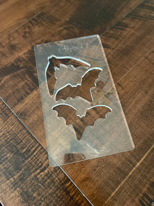 Bats - Wooden Monster Face Template (Single Template)